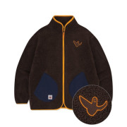 What it isn't Angel Woven Patch Fluffy Zip-up Jumper [韓國連線 D]