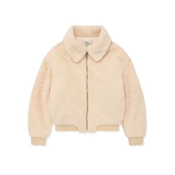 What it isn't Women's Shearling Fleece Collar Zip-up Jacket [韓國連線 D]