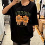 Ambler No.19 Unisex Flower bear Overfit Short Sleeve T-Shirt [韓國連線 D]