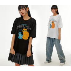 Ambler No.21 Unisex Stray Cat Overfit Short Sleeve T-Shirt [韓國連線 D]