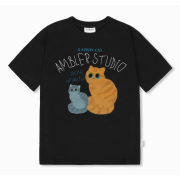 Ambler No.21 Unisex Stray Cat Overfit Short Sleeve T-Shirt [韓國連線 D]