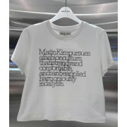 Matin Kim No.20 Thin Typo Crop Top [韓國連線 D]