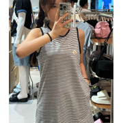 What it isn't No.W1 Women's Striped Sleeveless One Piece [韓國連線 D]