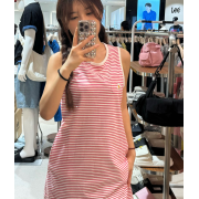 What it isn't No.W1 Women's Striped Sleeveless One Piece [韓國連線 D]