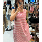 What it isn't No.W1 Women's Striped Sleeveless One Piece [韓國連線 D]