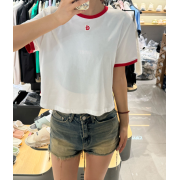 Discovery No.A2 Women's Crop Ringer Short Sleeve T-Shirt [韓國連線 D]