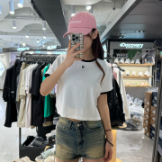 Discovery No.A2 Women's Crop Ringer Short Sleeve T-Shirt [韓國連線 D]