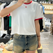 Discovery No.A2 Women's Crop Ringer Short Sleeve T-Shirt [韓國連線 D]