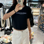 Discovery No.A22 Typo Crop T-Shirts [韓國連線 D]