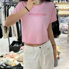 Discovery No.A22 Typo Crop T-Shirts [韓國連線 D]