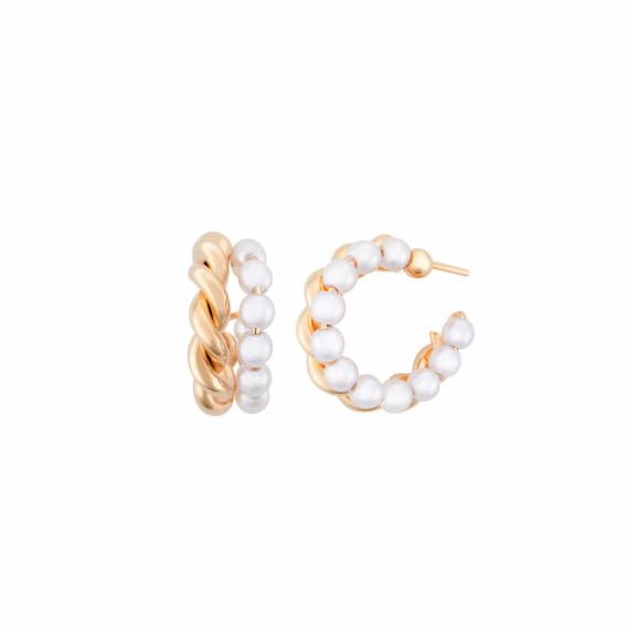 DANA BURTON No.41 Blanche Pearl Hoop Earrings [韓國連線]