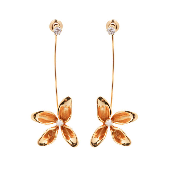 DANA BURTON No.58 French Rose Geranium Long Bar Earring [韓國連線]