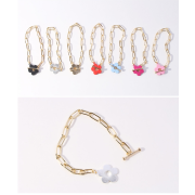 DANA BURTON No.71 Pear Blossoms Link Chain Bracelet [韓國連線]