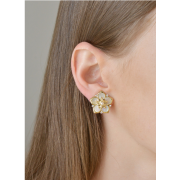 DANA BURTON No.73 Ballon Flower Mother of Pearl Post Earrings [韓國連線]