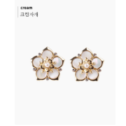 DANA BURTON No.73 Ballon Flower Mother of Pearl Post Earrings [韓國連線]