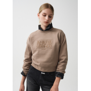 Marithe Francois Girbaud W Classic Logo Crop Sweatshirt [韓國連線 D]