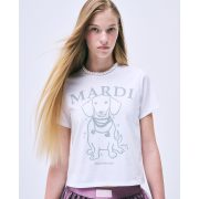 Mardi Mercredi Slim T-shirt Swing The Tail Ddanji Pearl Necklace [韓國連線W]