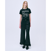 Mardi Mercredi Slim T-shirt Swing The Tail Ddanji Flower Choker [韓國連線W]