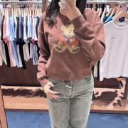 Marithe Francois Girbaud W DOODLE BEAR CROP SWEATSHIRT [韓國連線 D]