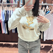 Marithe Francois Girbaud W DOODLE BEAR CROP SWEATSHIRT [韓國連線 D]