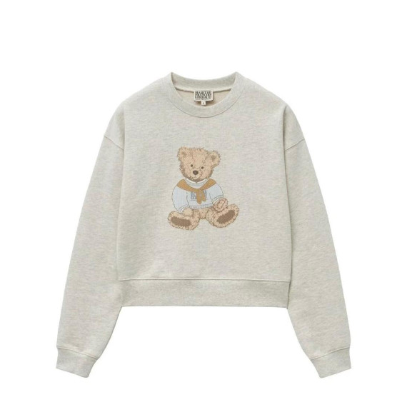 Marithe Francois Girbaud W DOODLE BEAR CROP SWEATSHIRT [韓國連線 D]