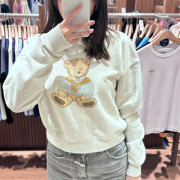 Marithe Francois Girbaud W DOODLE BEAR CROP SWEATSHIRT [韓國連線 D]