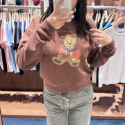 Marithe Francois Girbaud W DOODLE BEAR CROP SWEATSHIRT [韓國連線 D]