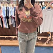 Marithe Francois Girbaud W DOODLE BEAR CROP SWEATSHIRT [韓國連線 D]