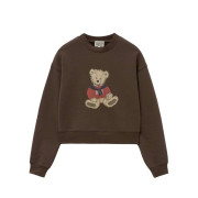 Marithe Francois Girbaud W DOODLE BEAR CROP SWEATSHIRT [韓國連線 D]