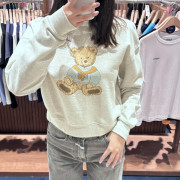 Marithe Francois Girbaud W DOODLE BEAR CROP SWEATSHIRT [韓國連線 D]