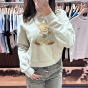 Marithe Francois Girbaud W DOODLE BEAR CROP SWEATSHIRT [韓國連線 D]