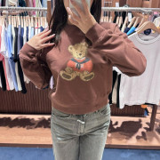 Marithe Francois Girbaud W DOODLE BEAR CROP SWEATSHIRT [韓國連線 D]