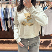 Marithe Francois Girbaud W DOODLE BEAR CROP SWEATSHIRT [韓國連線 D]