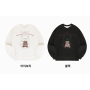 Ambler A1  Love Life Bear Overfit Brushed Sweatshirt [韓國連線 D]