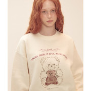 Ambler A1  Love Life Bear Overfit Brushed Sweatshirt [韓國連線 D]