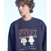 Ambler A3 Vanilla Flavor Snowman Overfit Brushed Sweatshirt [韓國連線 D]