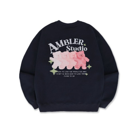 Ambler A5 Approaching Love Bear Overfit Brushed Sweatshirt [韓國連線 D]