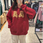 Ambler A12 Big Twin Bear Overfit Hoodie [韓國連線 D]