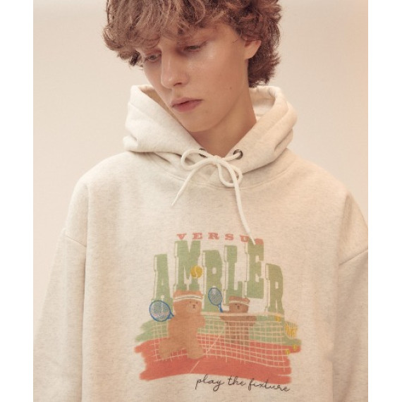 Ambler A13 Bear Tennis Match Overfit Hoodie [韓國連線 D]