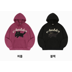 Ambler A18 Black Cat Overfit Hoodie [韓國連線 D]