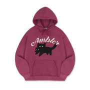 Ambler A18 Black Cat Overfit Hoodie [韓國連線 D]