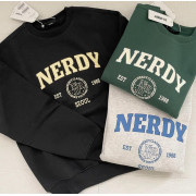 Nerdy Varsity Logo 圓領衛衣 [韓國連線 D]