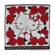 日本直送 Anna Sui x Hello Kitty 50週年 玫瑰花圖案手巾 (25 x 25cm) / 三色入