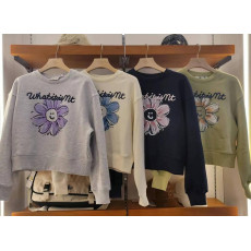 Wacky Willy Women’s Big Flory Graphic Crop Crewneck [韓國連線D] (2410)