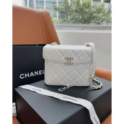 Chanel Box Bag 連禮盒 (白色拼淡金扣)