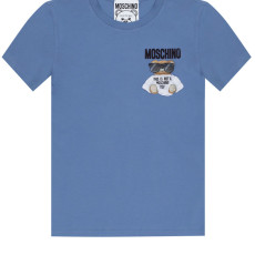 Moschino 刺繡墨鏡熊仔短袖 Tee (藍色)