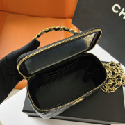 Chanel Handle 連鏡長形 Box Bag 連禮盒 (黑色拼金Logo)