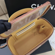 Chanel Handle 連鏡 Box Bag 連禮盒 (啡色拼金Logo)