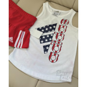 Adidas Kids 兩件套裝 (美國國旗款) (小次品)